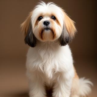 Long-haired cat sitting proudly after grooming