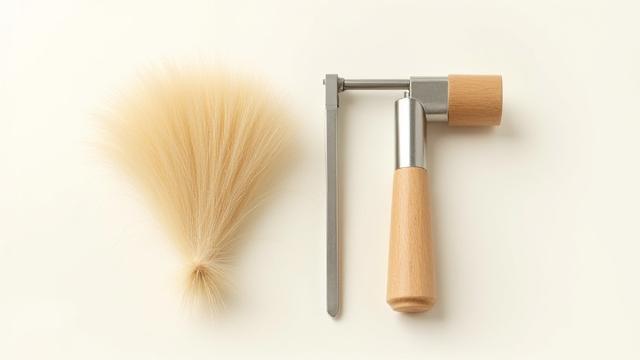 Slicker brush and undercoat rake for long-haired dogs like Golden Retrievers and Collies